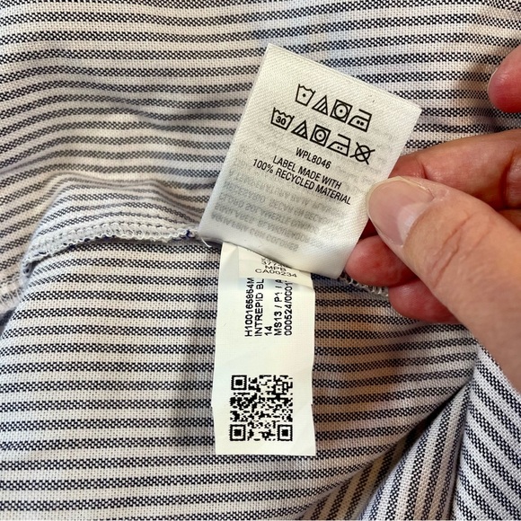 Pin Striped Cropped Cotton Pants with Little Ankle Slits - Picture 8 of 8